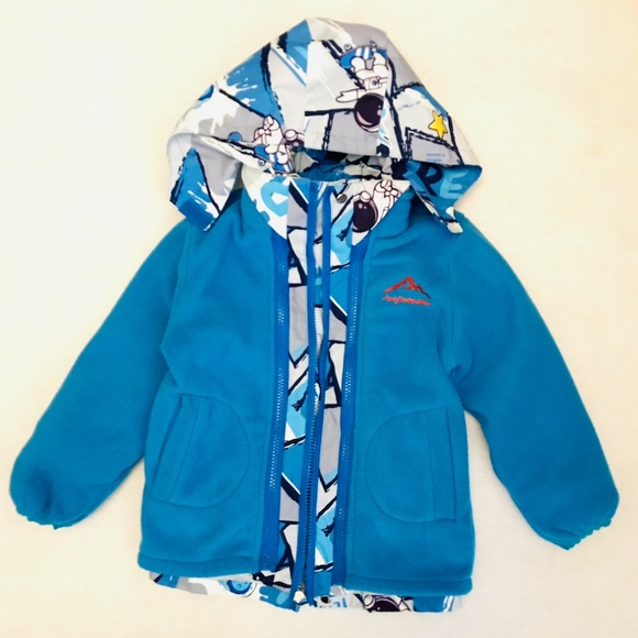 Other - 2/$29 Kids 3-way jacket 4T 3-in-1 fleece interchange